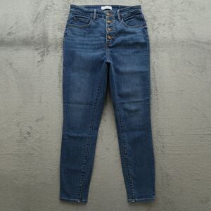 Loft Jeans Women's Size 6/28 Blue High-Waist Curvy Skinny Denim Pants 27" Inseam